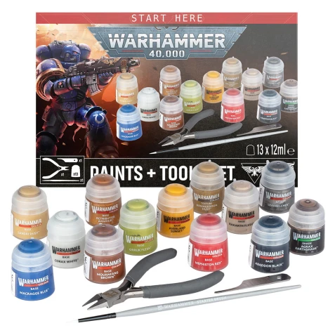 Warhammer 40000: Paints + Tools Set (11. edice)