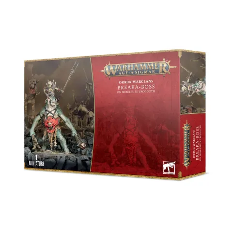 Warhammer Age of Sigmar: Orruk Warclans: Breaka-boss on Mirebrute Troggoth