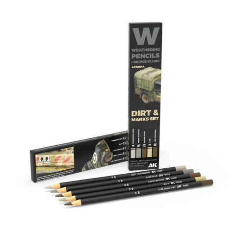 Weathering Pencils AK Interactive - Dirt and Marks set (5 ks)