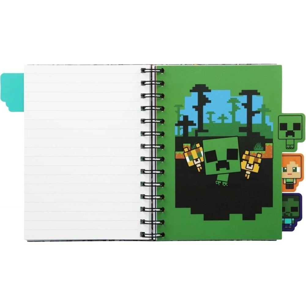 Minecraft Notizbuch mit Trennblättern