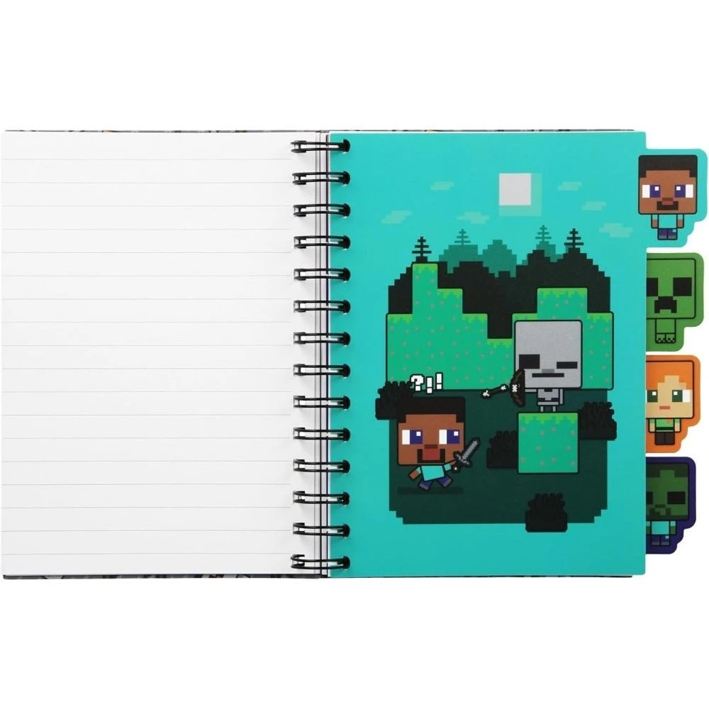 Minecraft Notizbuch mit Trennblättern