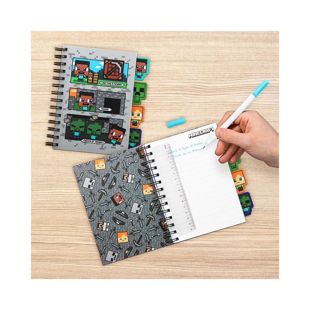 Minecraft Notizbuch mit Trennblättern