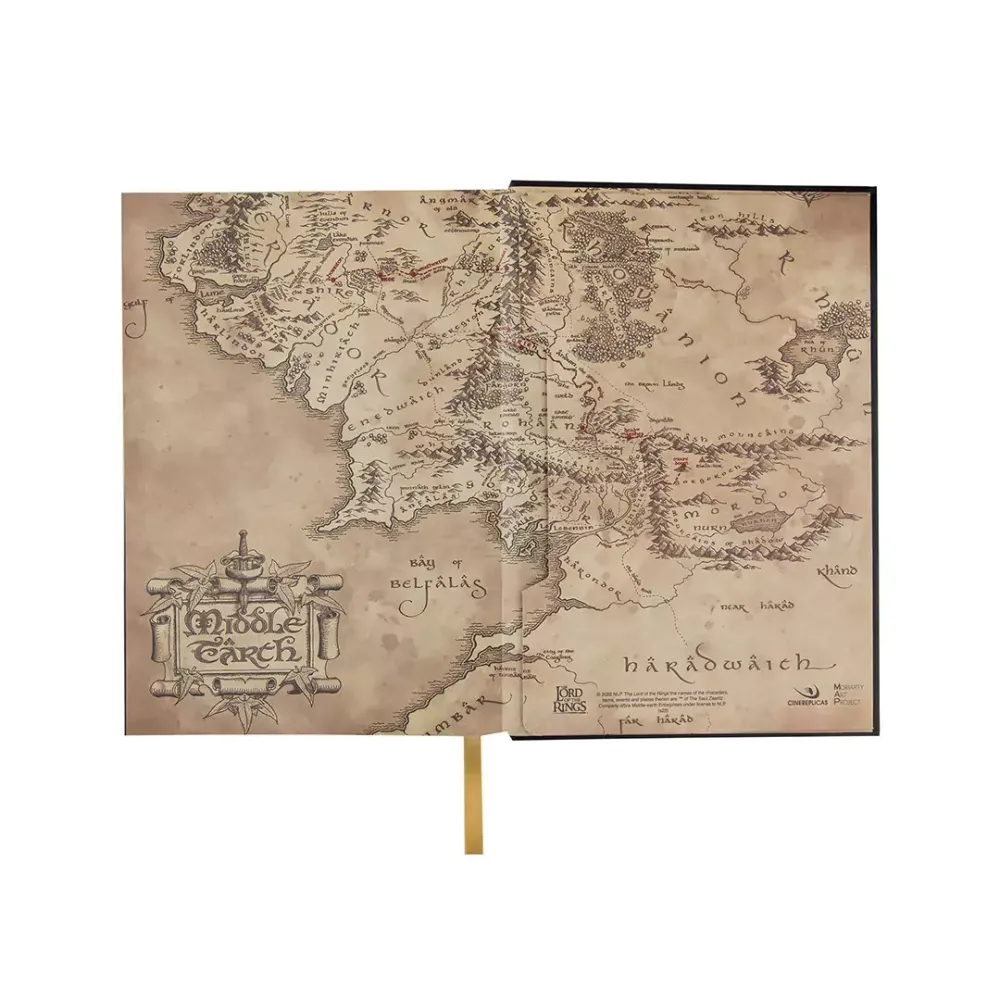 The Lord of the Rings Notebook - Middle-earth, with map