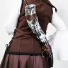 Leather Drinking Horn Holder, Decorated