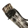Leather Drinking Horn Holder, Decorated
