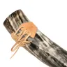 Leather Drinking Horn Holder, Decorated