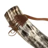 Leather Drinking Horn Holder, Decorated