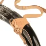 Leather Drinking Horn Holder, Decorated