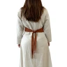 Embroidered Linen Belt - Brick Red