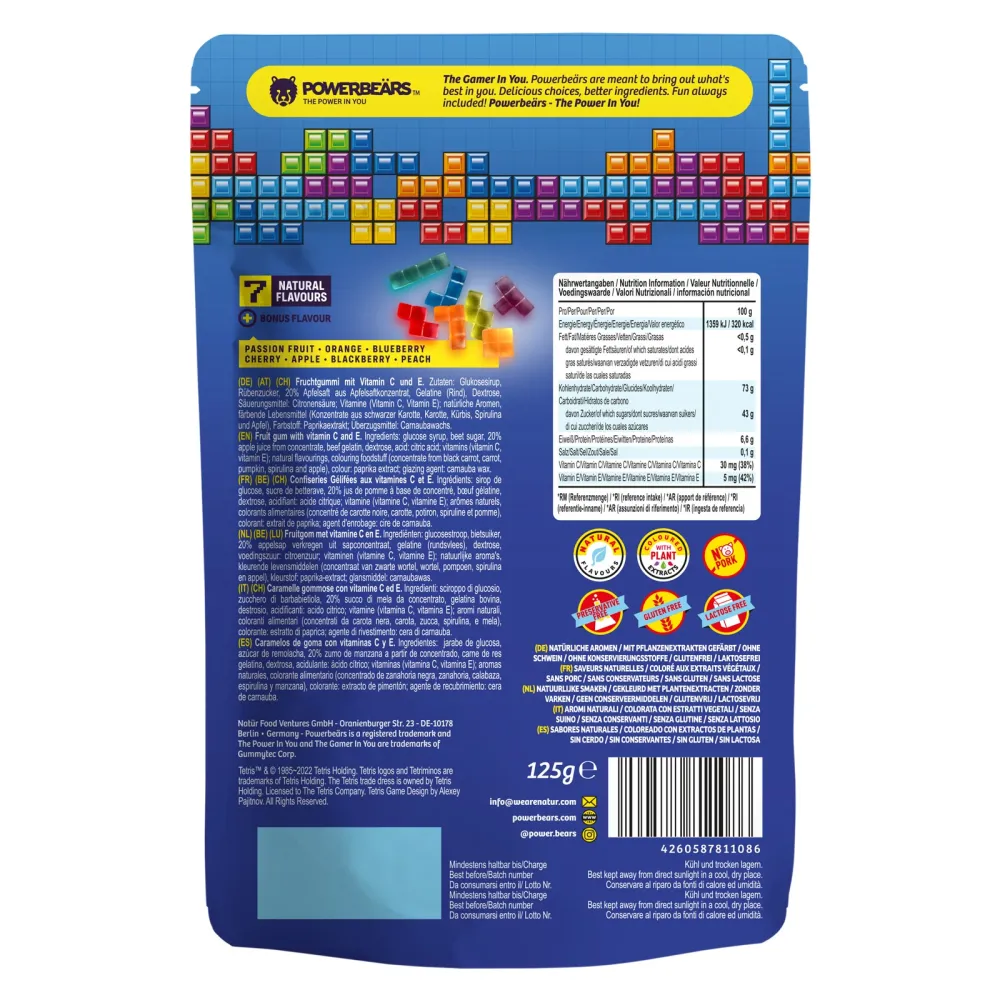 Tetris Fruchtgummis, 125 g